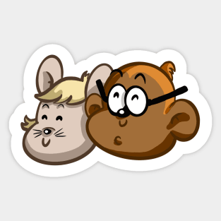 The Monkey and the Mouse Sticker